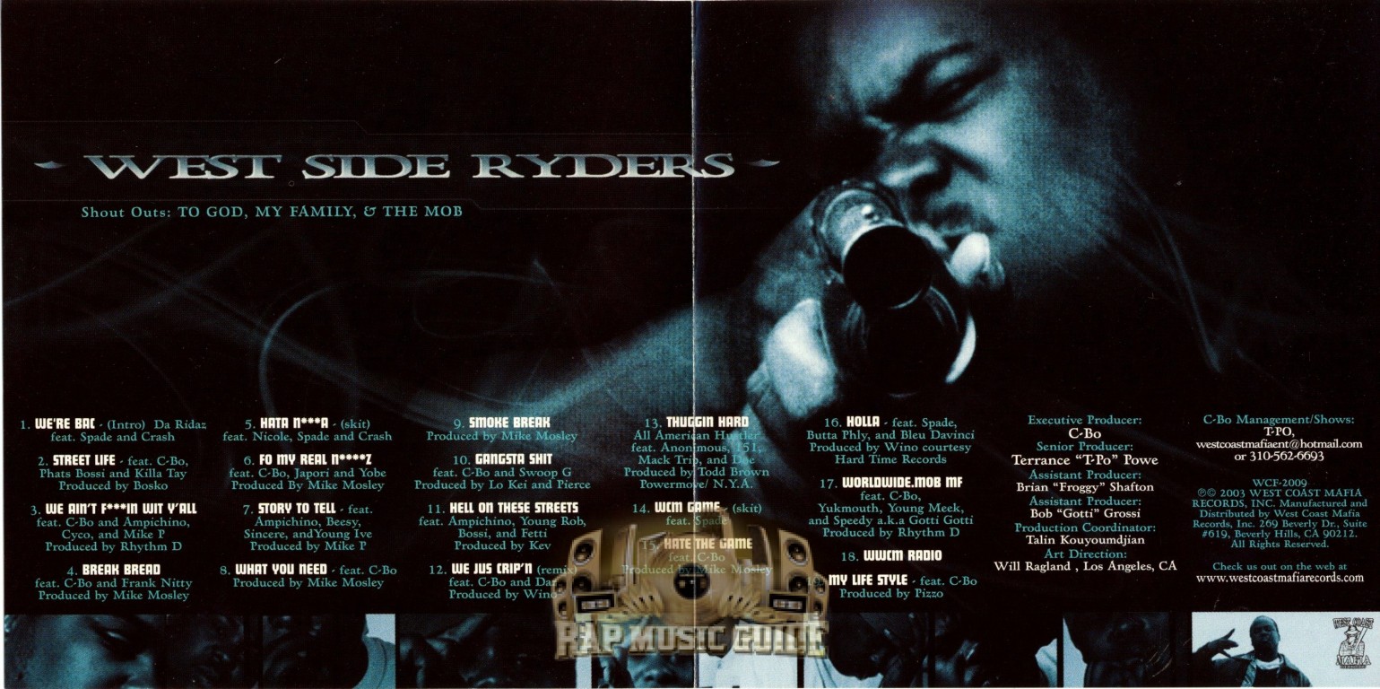 C-Bo - West Side Ryders: 1st Press. CD | Rap Music Guide